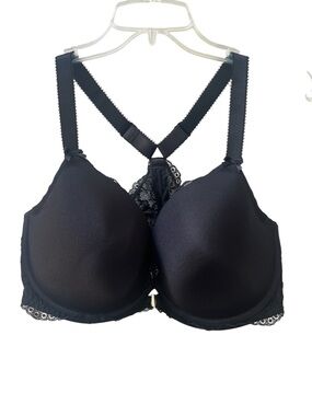 Adore Me Kiara Contour Front Close Underwire Bra 40DDD Black